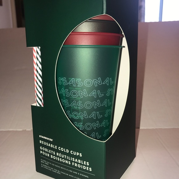 Starbucks Reusable Cold Cups with straws